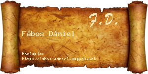 Fábos Dániel névjegykártya